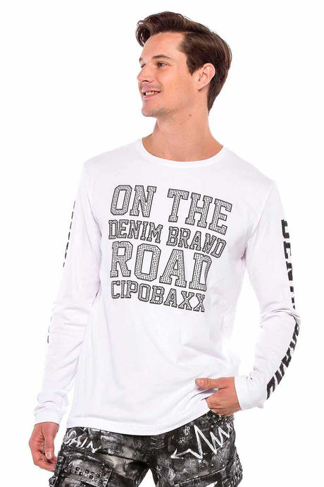 CL379 men's long -sleeved shirt with cool print