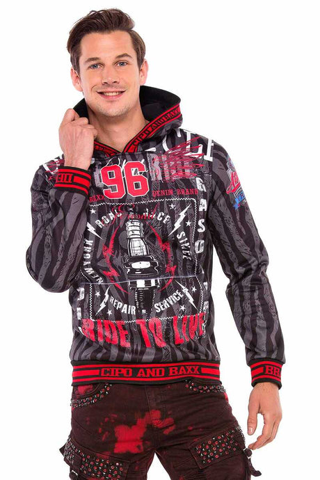 CL380 men hooded sweatshirt with all over-print