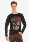 CL395 heren met lange mouwen shirt met stijlvol schedelmotief