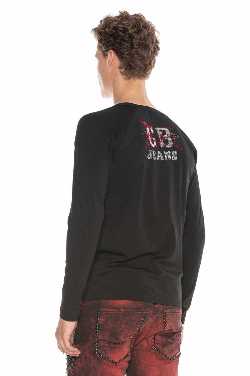 CL395 heren met lange mouwen shirt met stijlvol schedelmotief