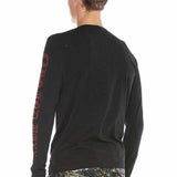 CL398 T-shirt manches longues homme avec strass stylés