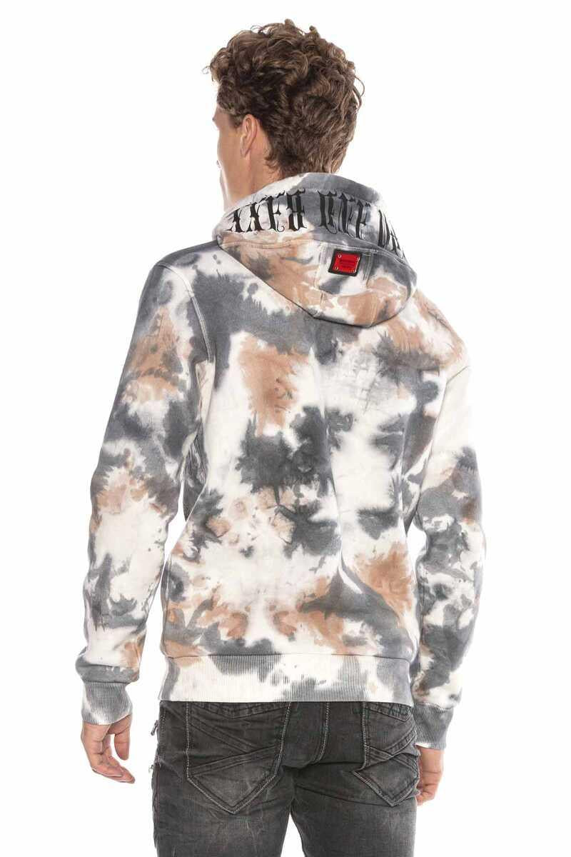 CL405 Herren Kapuzensweatshirt mit trendigen Strassstein-Applikationen