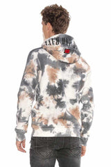 CL405 Herren Kapuzensweatshirt mit trendigen Strassstein-Applikationen