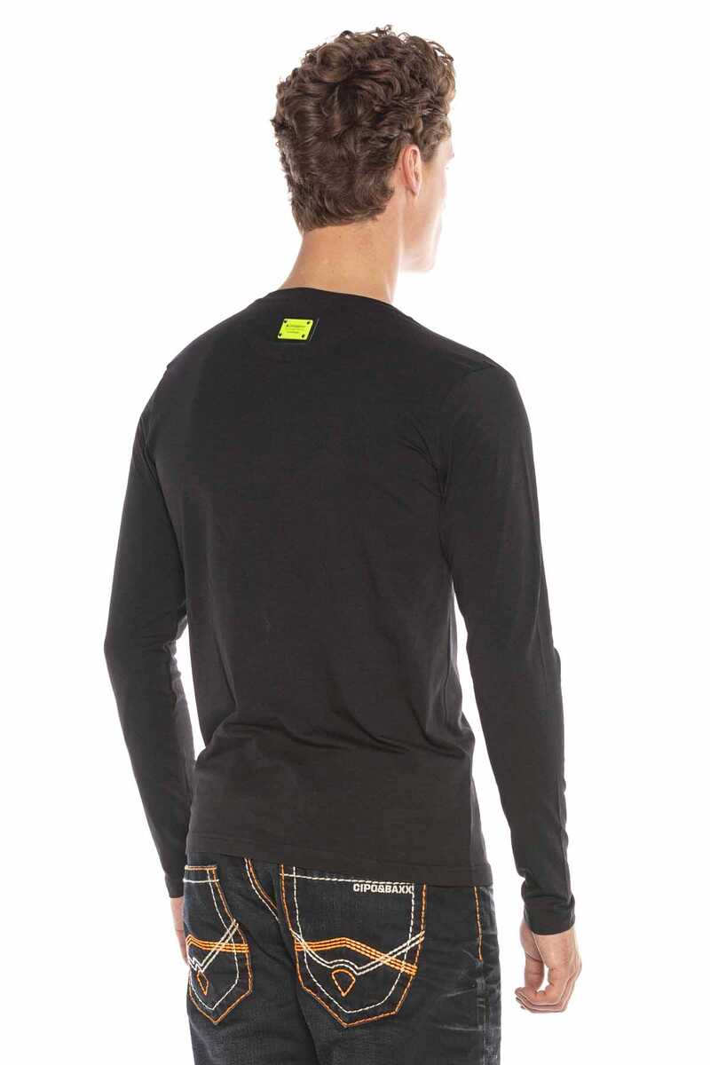 CL406 Camisa de manga larga para hombres con diamantes de imitación elegantes