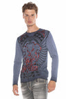 CL407 Camisa de manga larga para hombres con impresión fresca