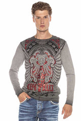 CL407 Camisa de manga larga para hombres con impresión fresca