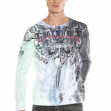 CL408 men's long -sleeved shirt with an extravagant print