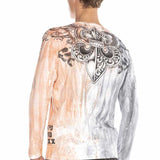 CL408 men's long -sleeved shirt with an extravagant print