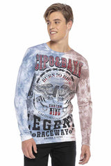 CL410 Camisa larga de hombres en un gradiente de color fresco