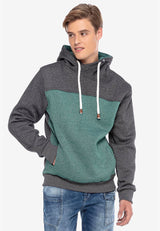CL430 Hombres Bloqueo de color de sudadera con capucha