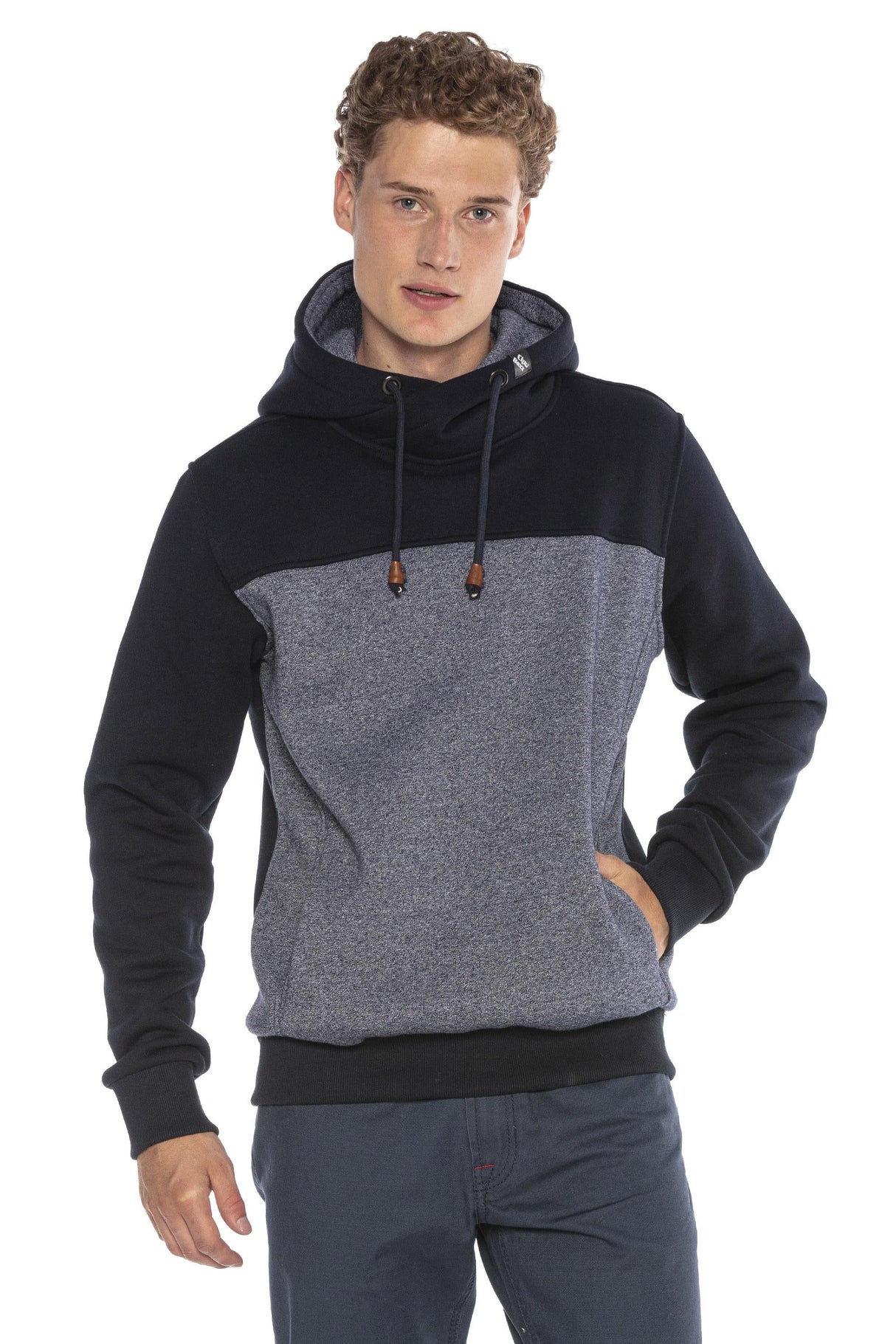 CL430 Hombres Bloqueo de color de sudadera con capucha