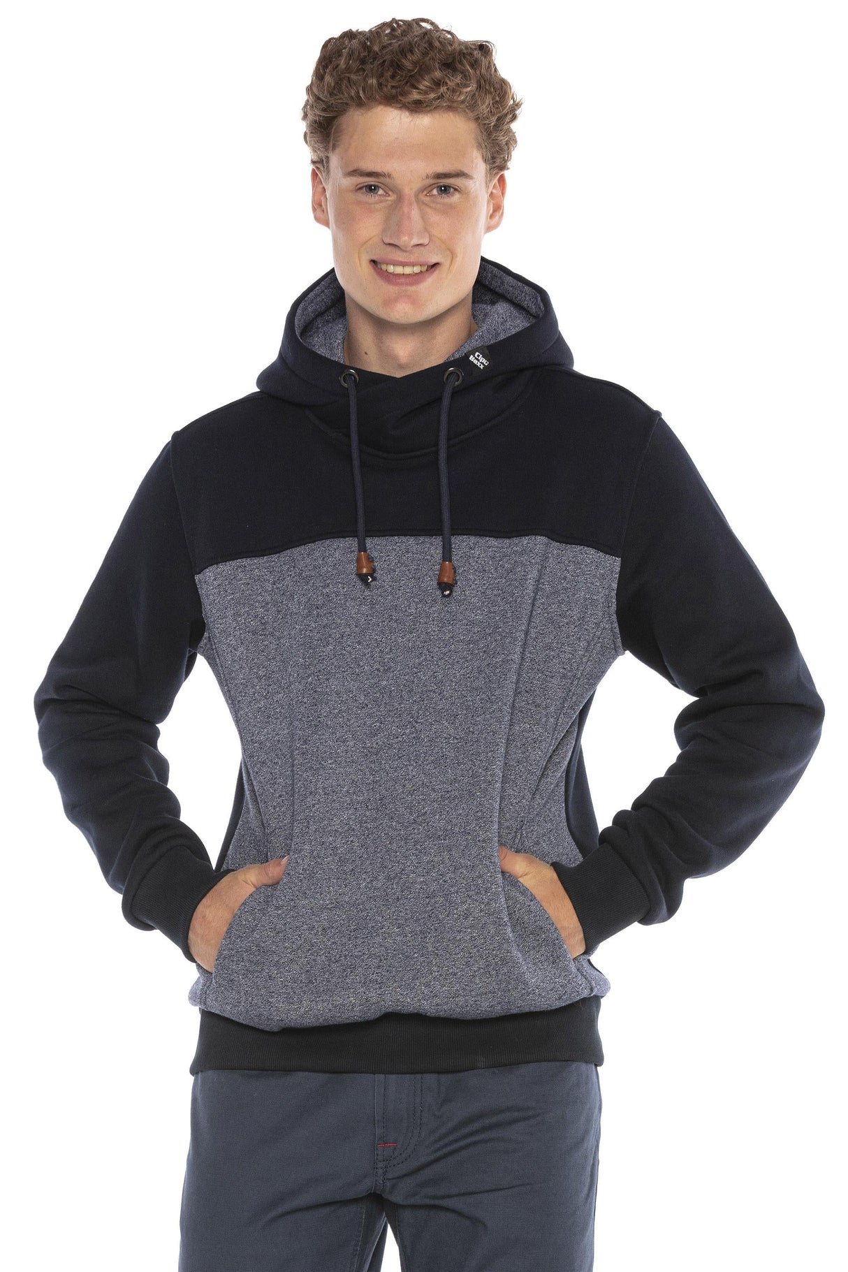CL430 Hombres Bloqueo de color de sudadera con capucha