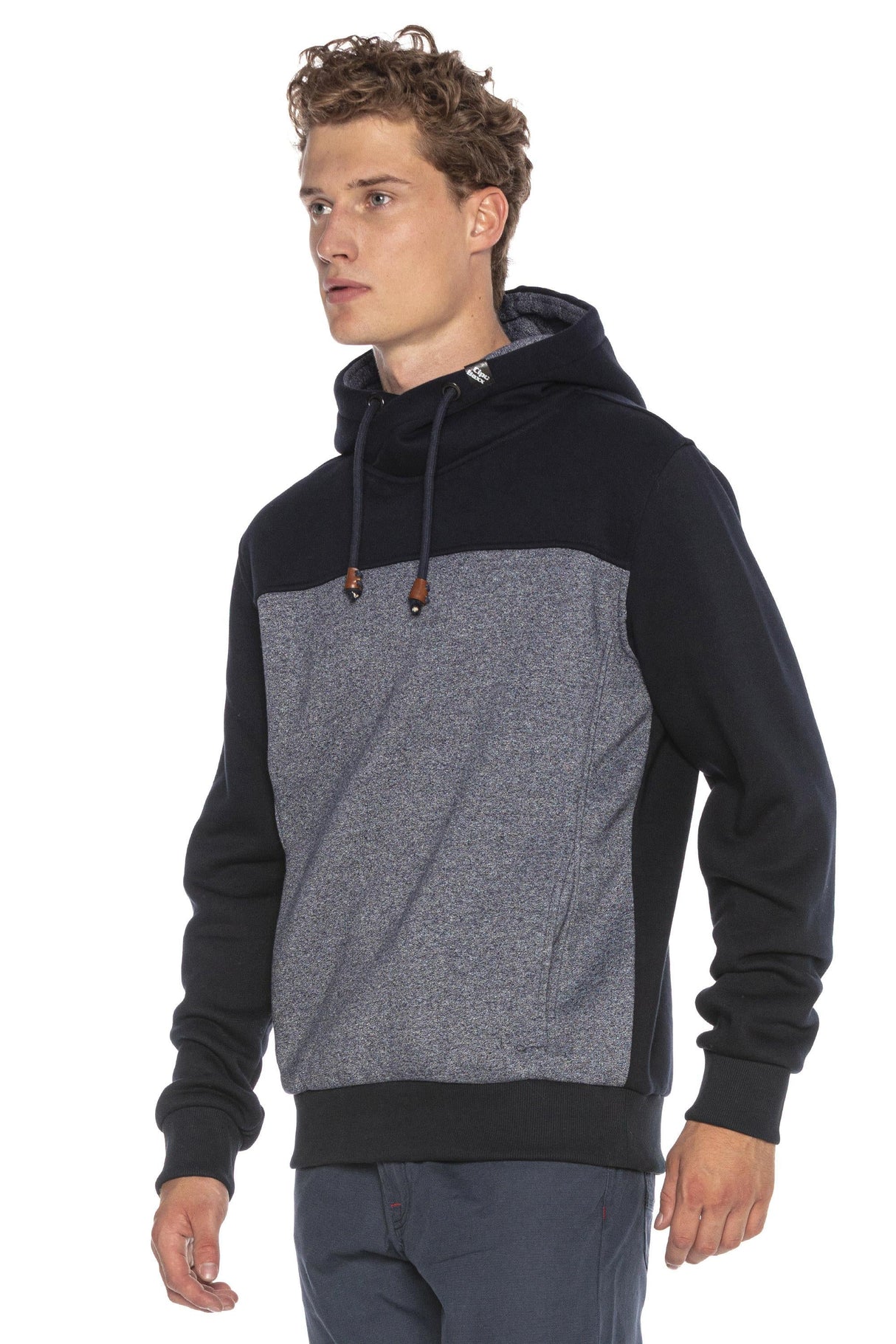 CL430 Hombres Bloqueo de color de sudadera con capucha