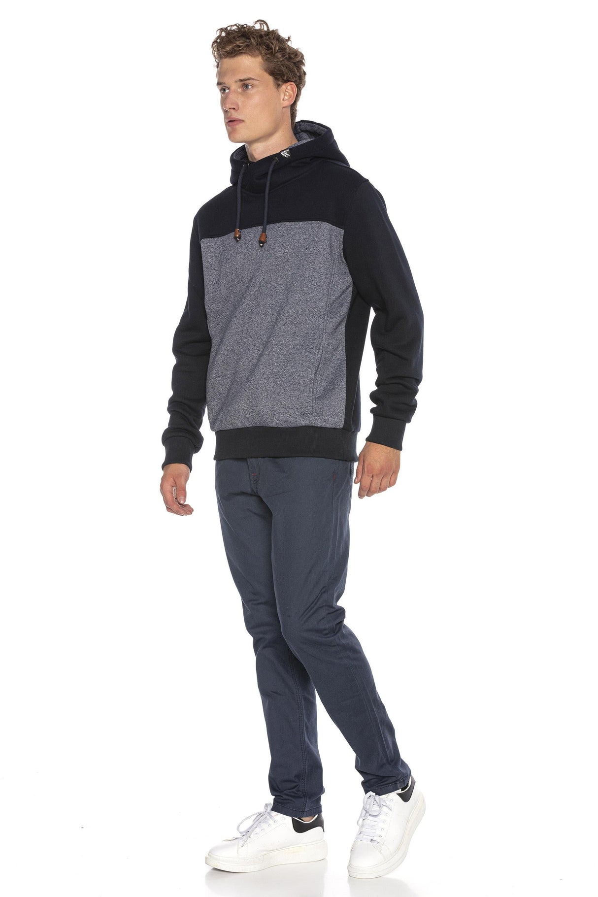 CL430 Hombres Bloqueo de color de sudadera con capucha