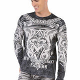 CL449 T-shirt manches longues homme avec grand imprimé