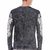 CL449 T-shirt manches longues homme avec grand imprimé
