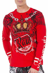 CL451 heren met lange sleeved shirt met een grote print