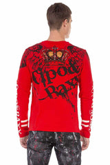 CL451 heren met lange sleeved shirt met een grote print