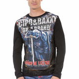 CL452 men's long -sleeved shirt in a cool look