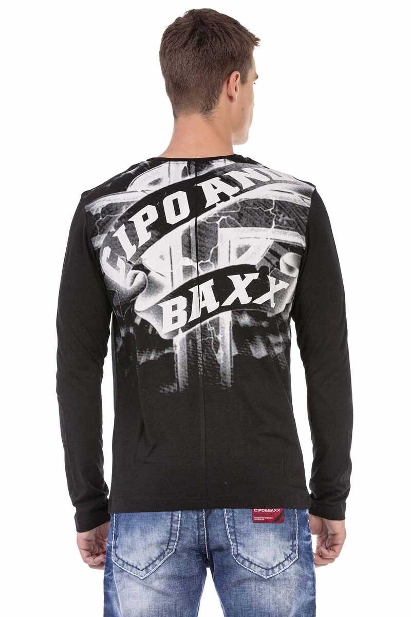 CL452 Camisa larga de hombres de hombres en una mirada genial