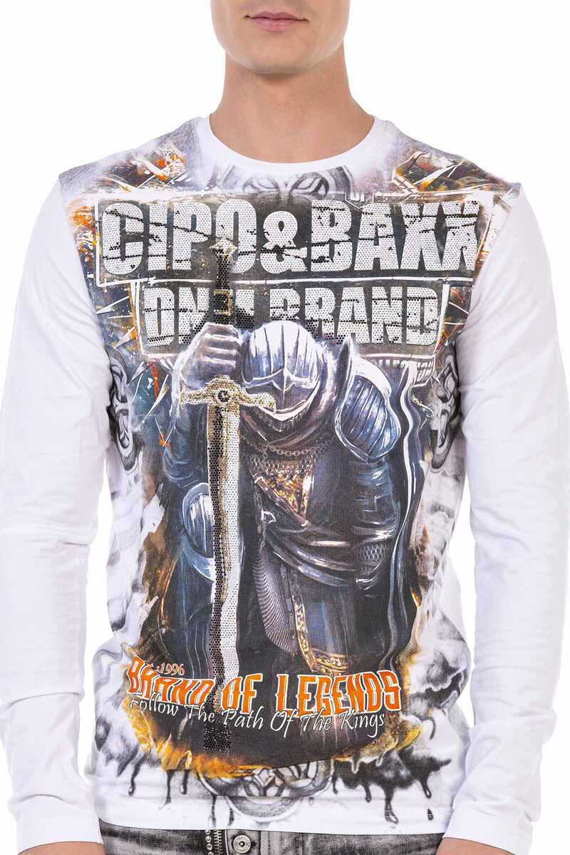 CL452 Camisa larga de hombres de hombres en una mirada genial