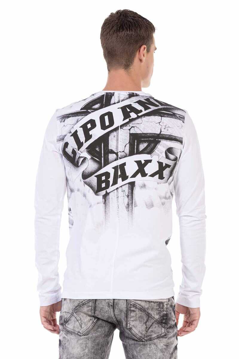 CL452 Camisa larga de hombres de hombres en una mirada genial