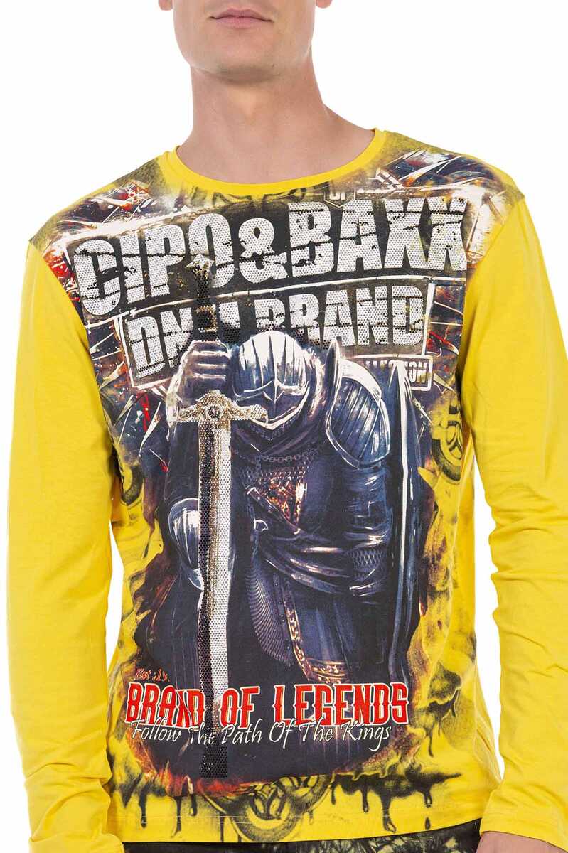CL452 Camisa larga de hombres de hombres en una mirada genial