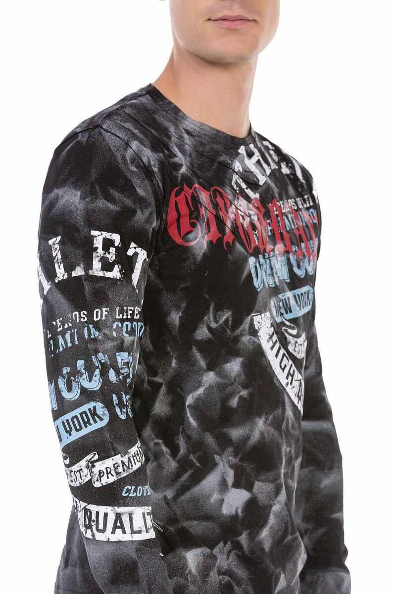 CL453 Heren Longsleeve met een geweldig Batik Patroon