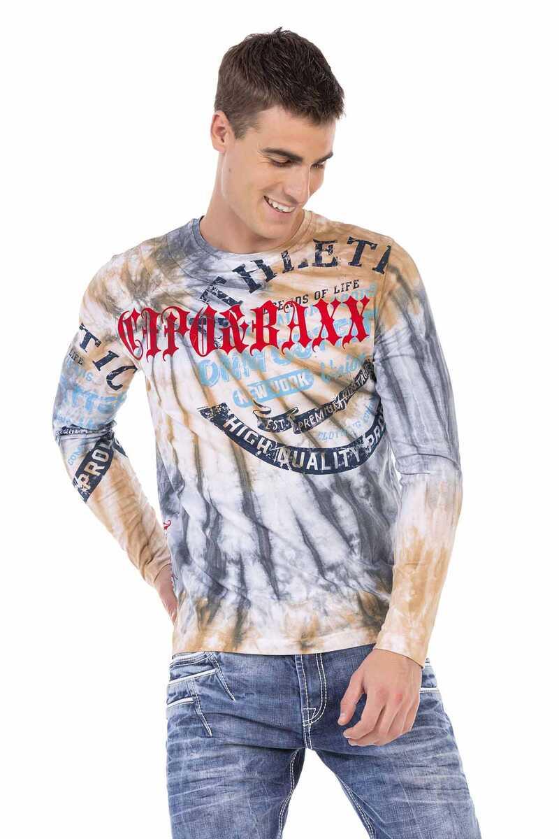 CL453 Heren Longsleeve met een geweldig Batik Patroon