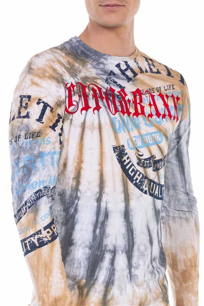 CL453 Heren Longsleeve met een geweldig Batik Patroon