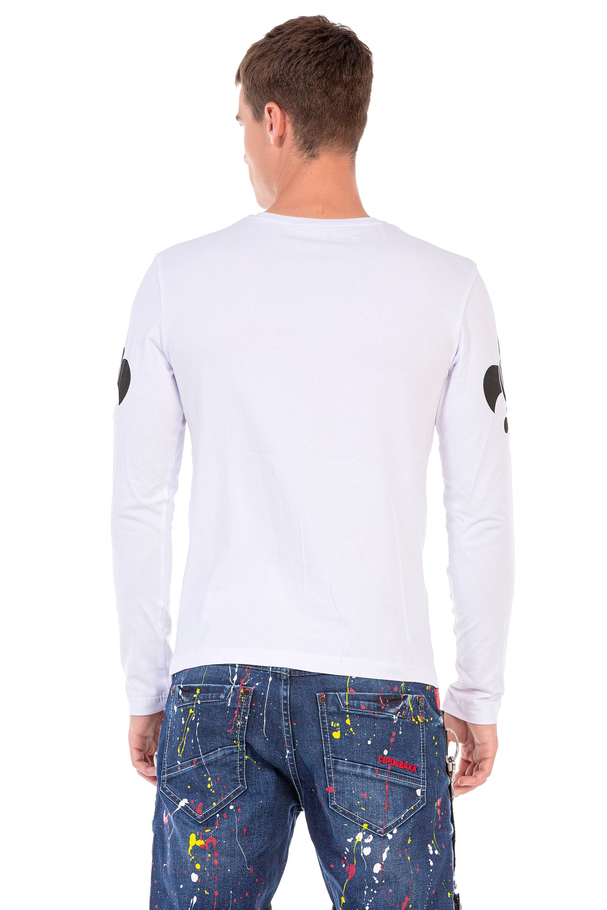 CL454 Herren Langarmshirt mit auffälligem Print