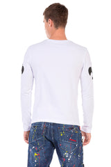 CL454 Herren Langarmshirt mit auffälligem Print