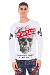 CL454 Herren Langarmshirt mit auffälligem Print
