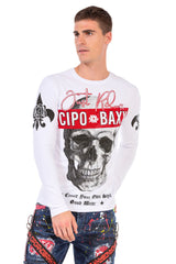 CL454 Herren Langarmshirt mit auffälligem Print