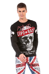 CL454 Herren Langarmshirt mit auffälligem Print