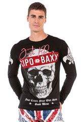 CL454 Herren Langarmshirt mit auffälligem Print
