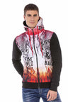 CL458 Herren Sweatjacke mit coolen Totenkopf-Prints