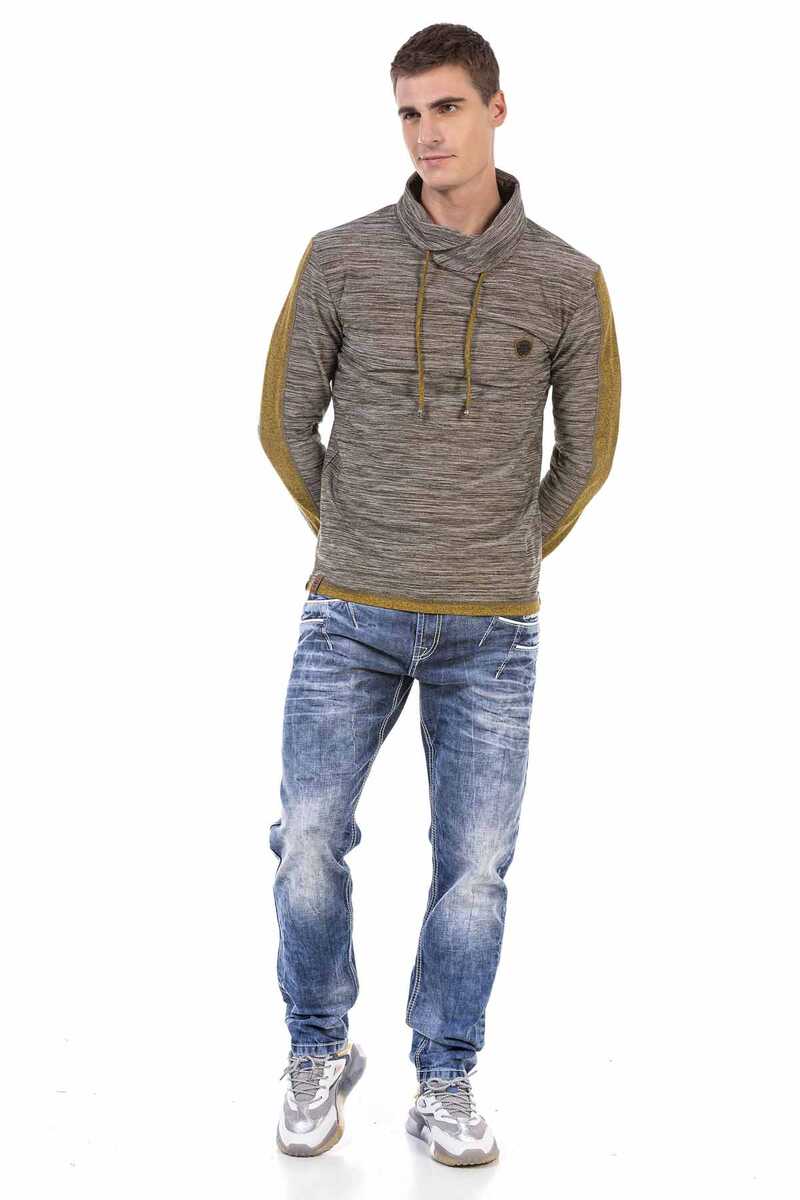 CL460 Hombres sudadera con collar de chal acogedor