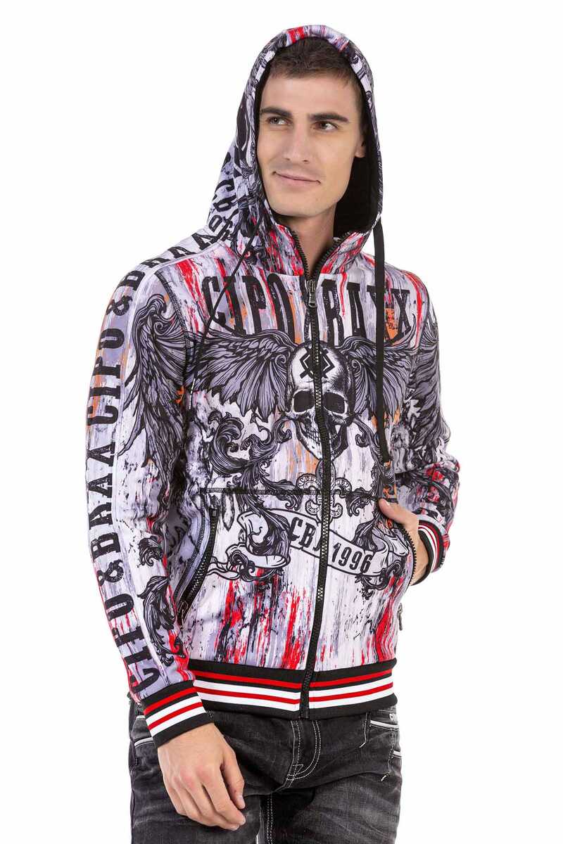 CL462 Motivos de impresión de la chaqueta para hombres con elementos de cabeza muerta