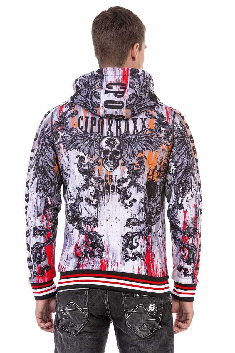 CL462 Motivos de impresión de la chaqueta para hombres con elementos de cabeza muerta
