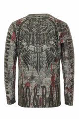 CL466 Herren Langarmshirt mit coolem Allover-Print