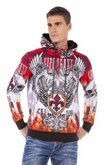 CL469 Men Hooded Sweatshirt met koele Alllover Print