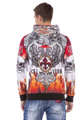 CL469 Men Hooded Sweatshirt met koele Alllover Print
