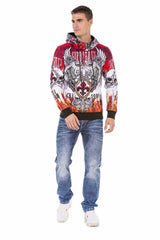 CL469 Men Hooded Sweatshirt met koele Alllover Print