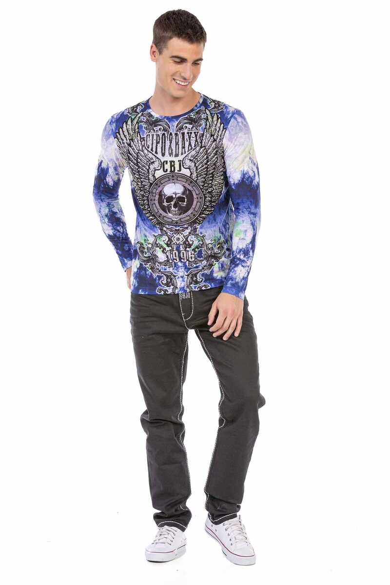 CL471 bluza męska z modnymi nadrukami