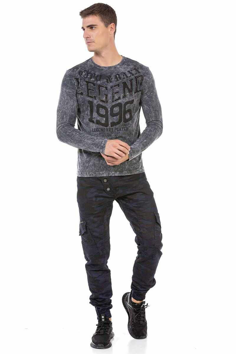 CL473 men long -sleeved shirt with cool prints