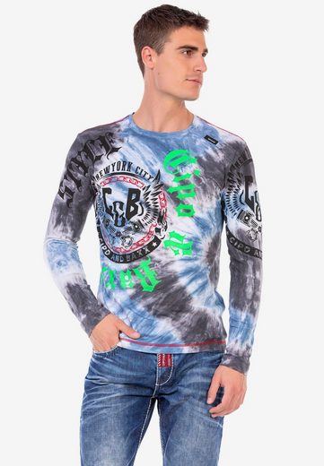 CL476 Camisa de manga larga para hombres con estampado de marca genial