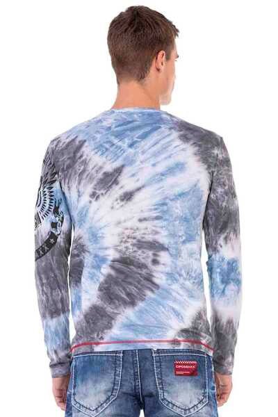 CL476 Camisa de manga larga para hombres con estampado de marca genial