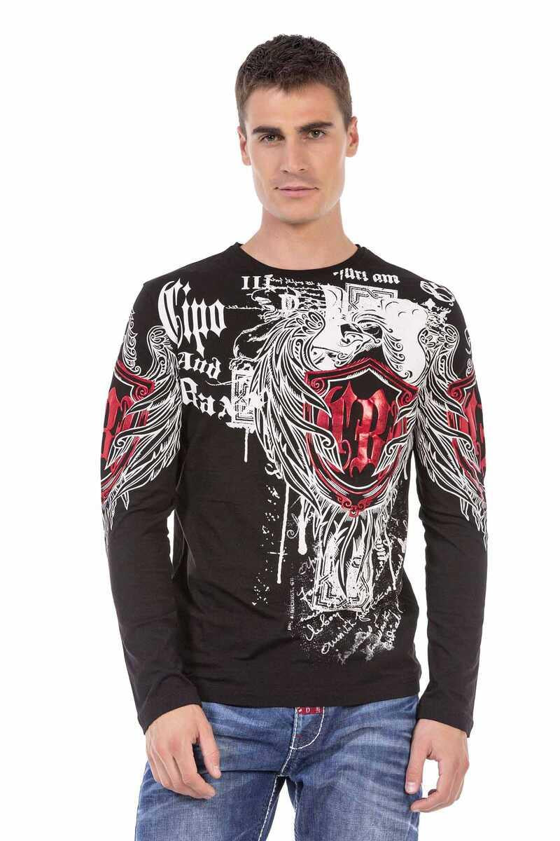CL477 Camisa de manga larga para hombres con estampado fresco