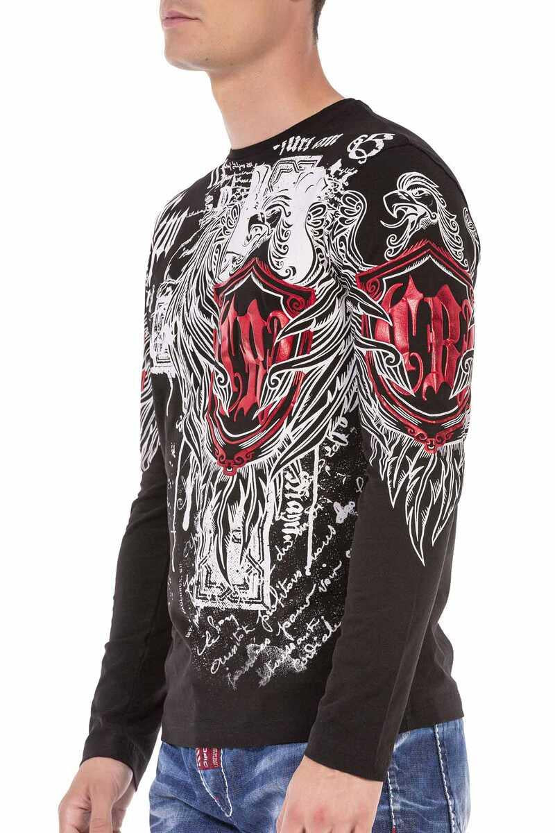 CL477 Camisa de manga larga para hombres con estampado fresco